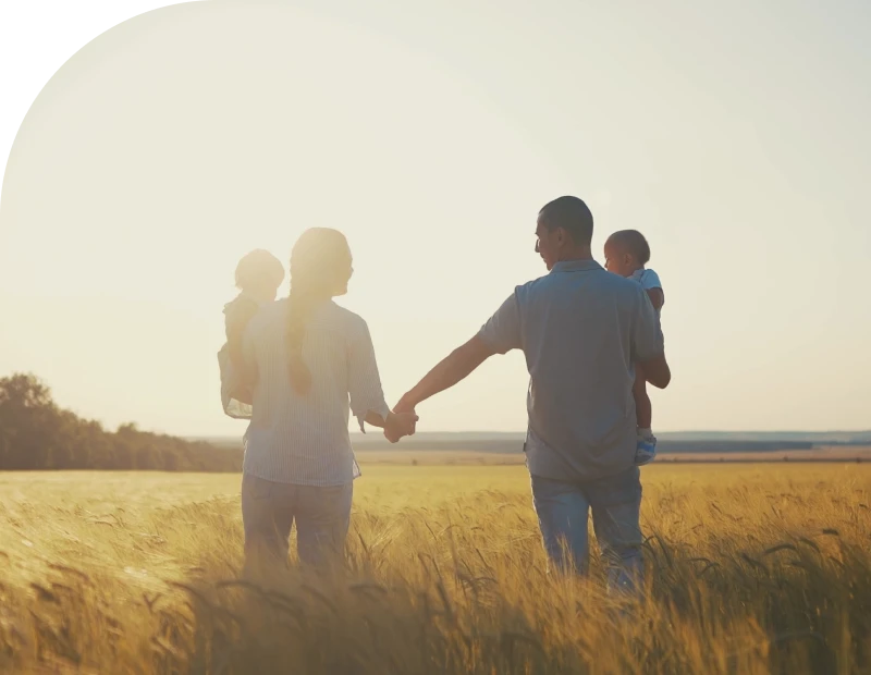 Family walking together